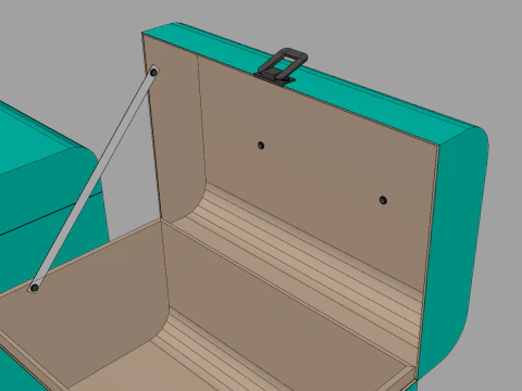 Children Cardboard Chest Suitcase 3D Model