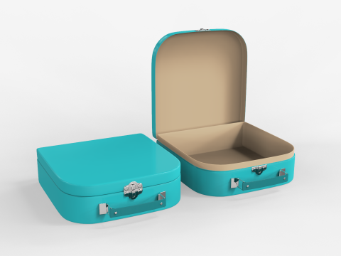 Children Cardboard Suitcase 3Dモデル