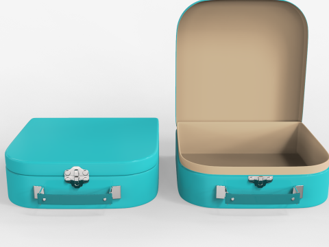Children Cardboard Suitcase 3D Model