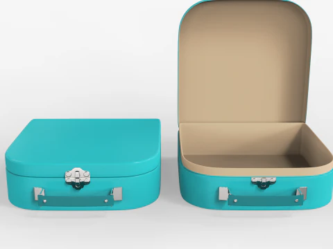 Children Cardboard Suitcase 3D Model