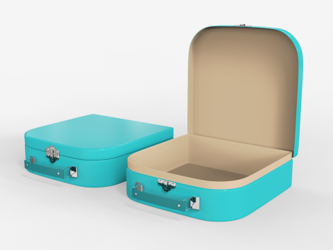 Children Cardboard Suitcase 3D Model