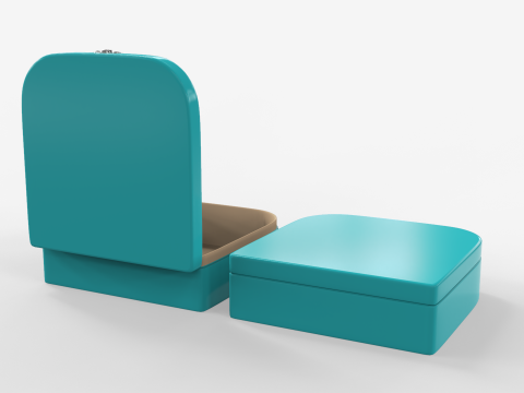 Children Cardboard Suitcase 3D Model