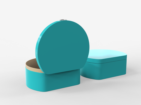 Children Round Cardboard Suitcase 3D 모델
