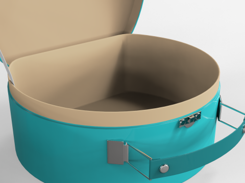 Children Round Cardboard Suitcase 3D 모델