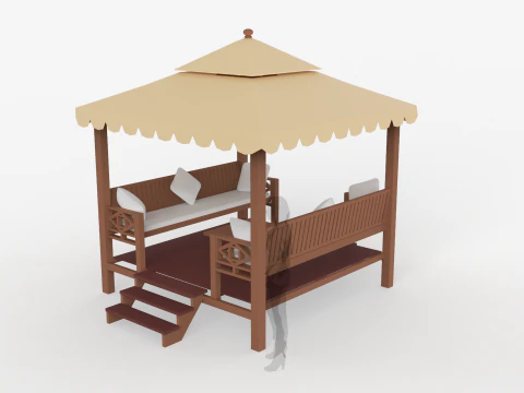 Chinese Style Gazebo 3D Model