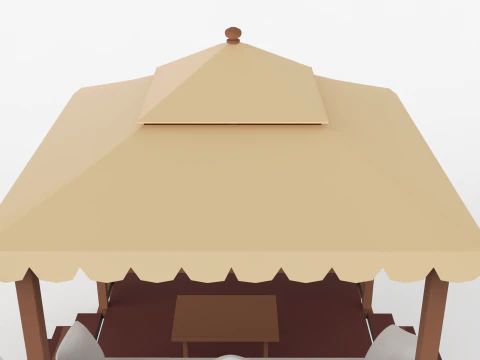 Chinese Style Gazebo 3D Model