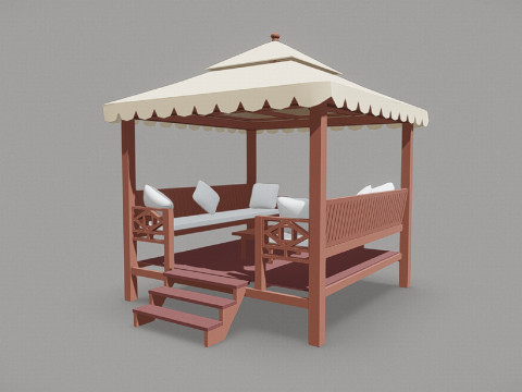 Chinese Style Gazebo 3D Model