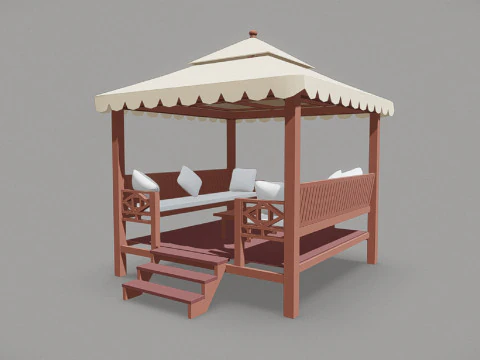 Chinese Style Gazebo 3D Model