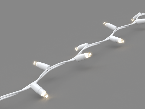 Christmas Lights String 3D Модель