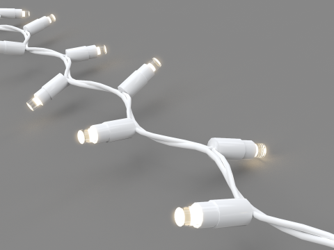 Christmas Lights String 3D Model