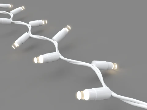Christmas Lights String 3D Model