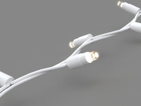 Christmas Lights String 3D Model