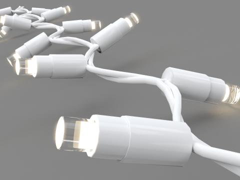 Christmas Lights String 3D Model