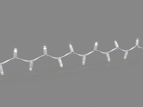 Christmas Lights String 3D Model
