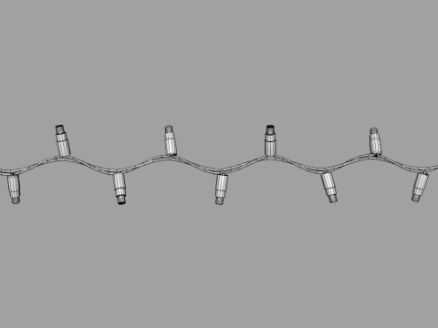 Christmas Lights String 3D Model
