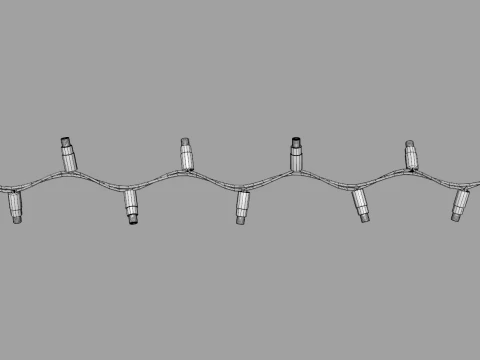 Christmas Lights String 3D Model