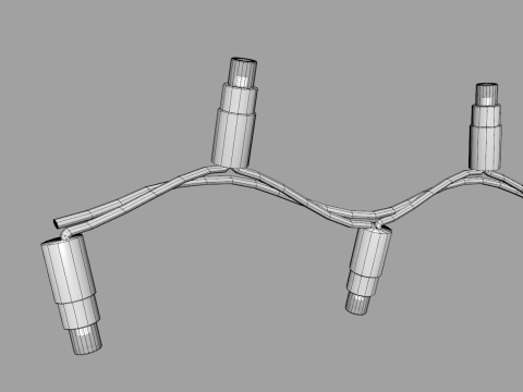 Christmas Lights String 3D Model