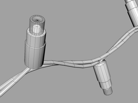 Christmas Lights String 3D Model