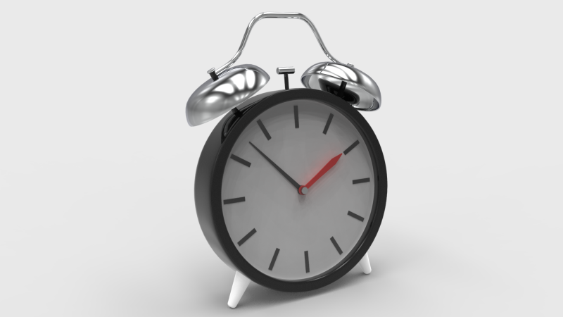Classic Alarm Clock 3D मॉडल .c4d .max .obj .3ds .fbx .stl .blend