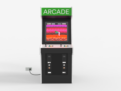 Classic Arcade Machine Cabinet Modello 3D
