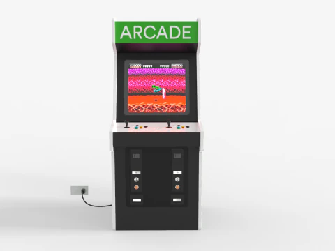 Classic Arcade Machine Cabinet 3D Model
