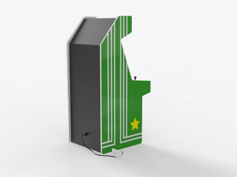 Classic Arcade Machine Cabinet 3D Model