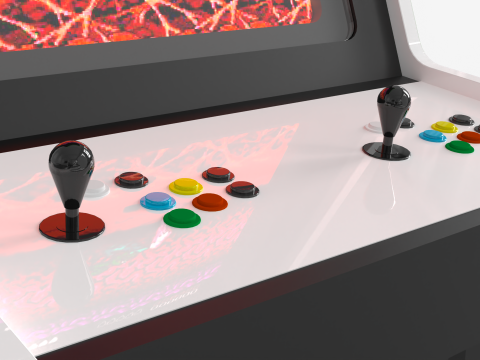 Classic Arcade Machine Cabinet Modello 3D