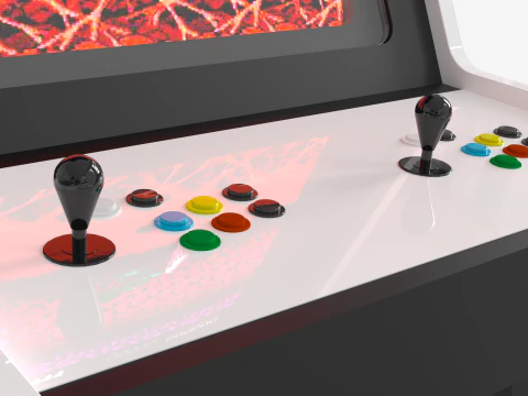 Classic Arcade Machine Cabinet 3D Model