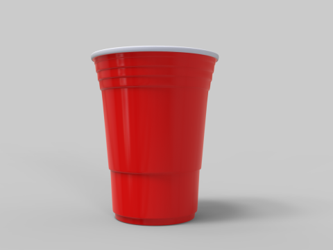 Classic Red Cup 3D मॉडल