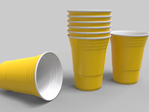 Классический красный кубок 3D Модель