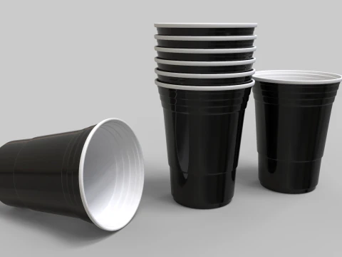 Классический красный кубок 3D Модель