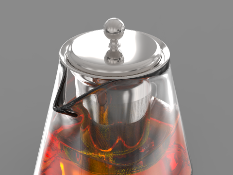 Clear Glass Teapot Modello 3D