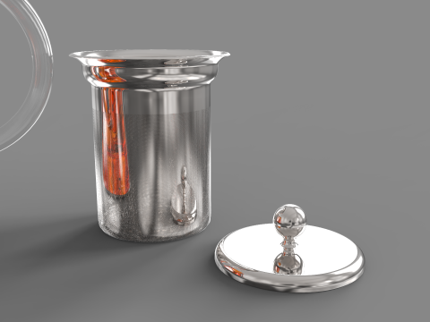 Clear Glass Teapot Modello 3D