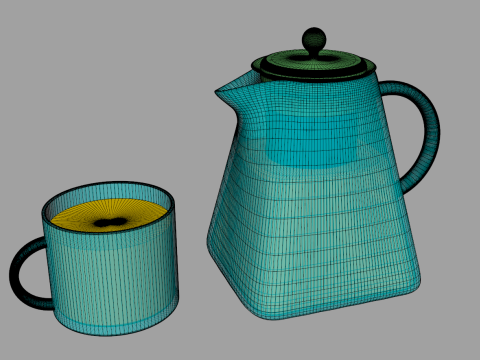 Clear Glass Teapot Modello 3D