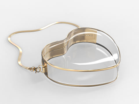 Clear Heart Shaped Bag 3D Model