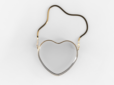 Clear Heart Shaped Bag 3D Model