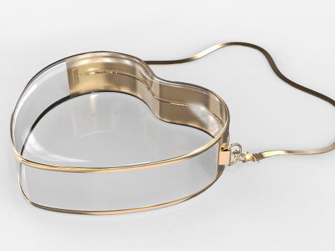 Clear Heart Shaped Bag 3D Model