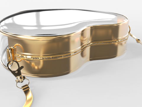Clear Heart Shaped Bag 3D Model