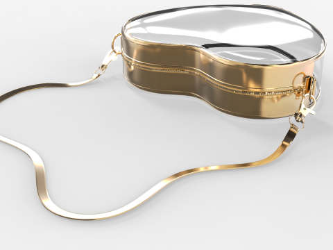 Clear Heart Shaped Bag 3D Model
