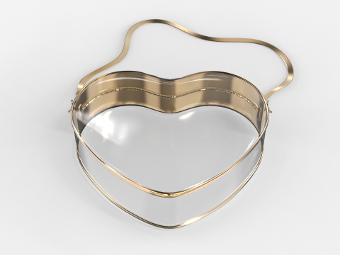 Clear Heart Shaped Bag 3D Model
