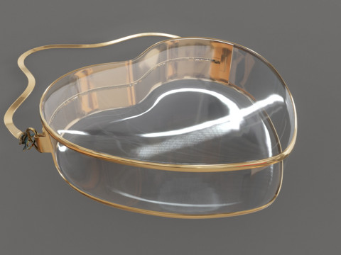 Clear Heart Shaped Bag 3D Model