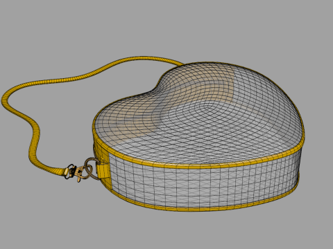 Clear Heart Shaped Bag 3D Model