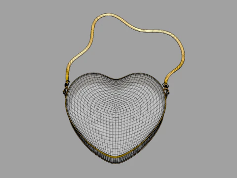 Clear Heart Shaped Bag 3D Model