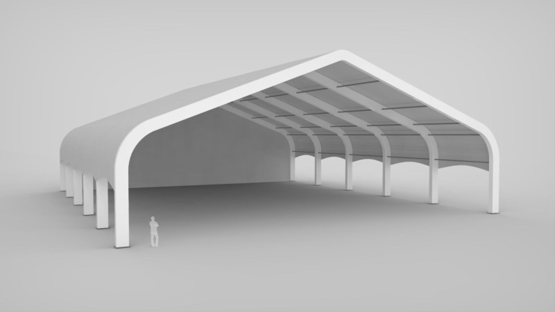 Clearspan Tent 3D Model .c4d .max .obj .3ds .fbx .stl .blend