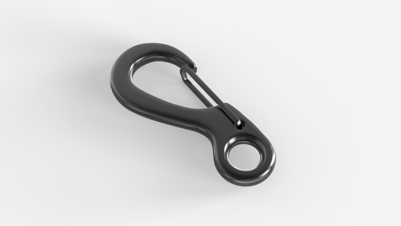Climbing Carabiner 3D Model .c4d .max .obj .3ds .fbx .stl .blend