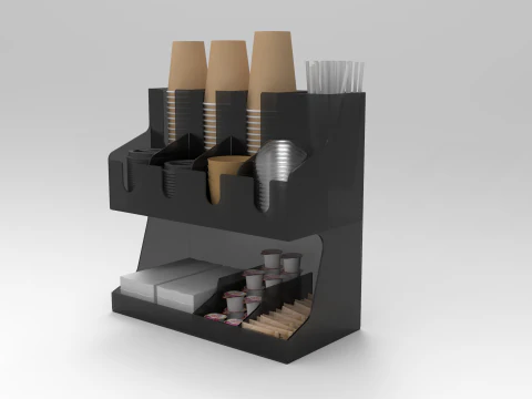 Coffee Condiment Organizer 3D Model