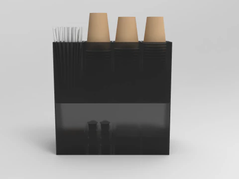 Coffee Condiment Organizer 3D Model