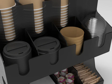 Coffee Condiment Organizer 3D Model