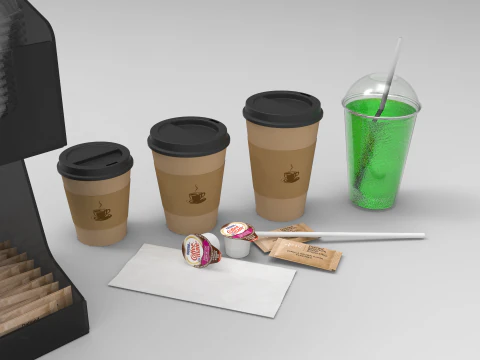 Coffee Condiment Organizer 3D Model
