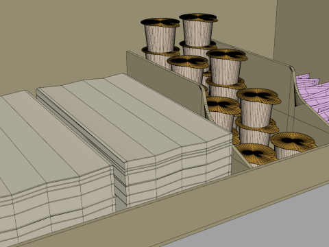 Coffee Condiment Organizer 3D Model